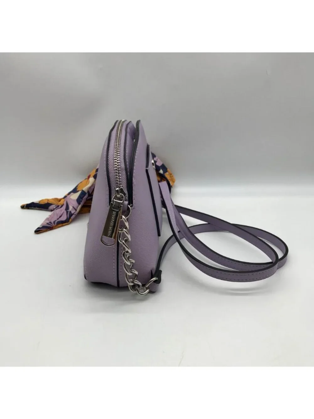 Steve Madden Purple Dome Crossbody With Floral Scarf